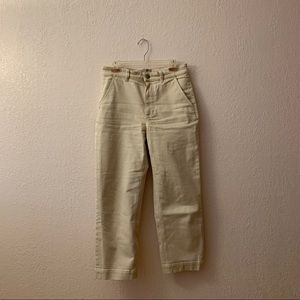 Everlane straight leg crop in sandstone